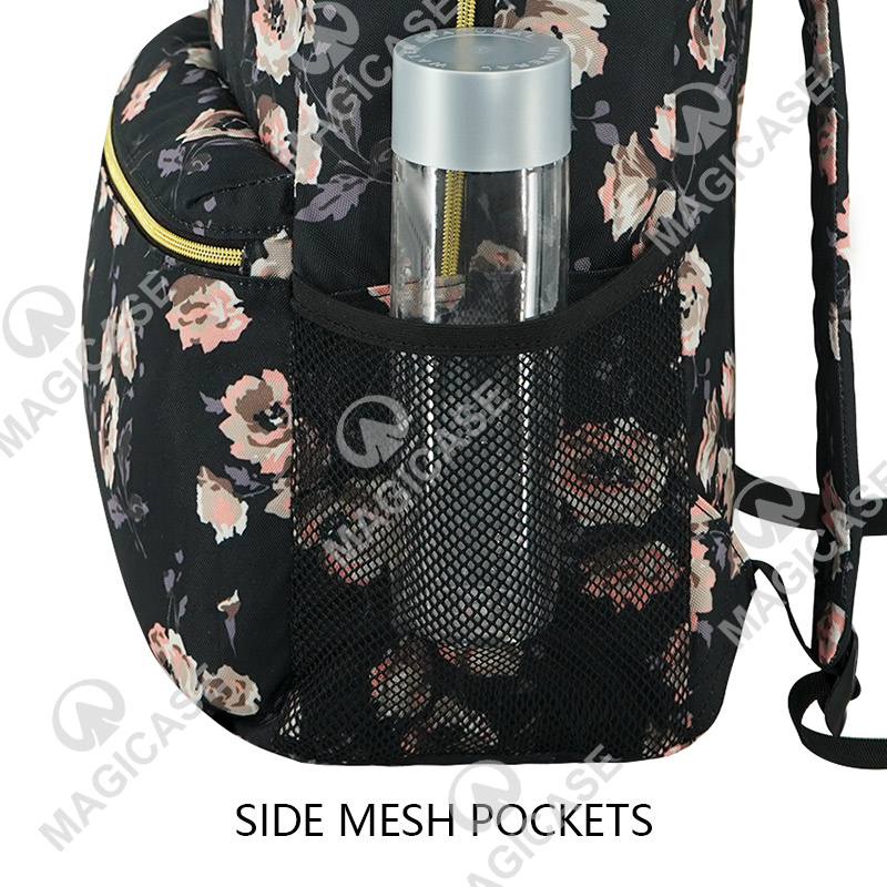 Fashion Computer Backpack Water-repellent With Floral Pattern